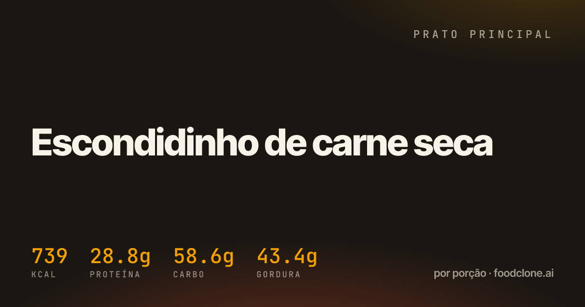Escondidinho de carne seca