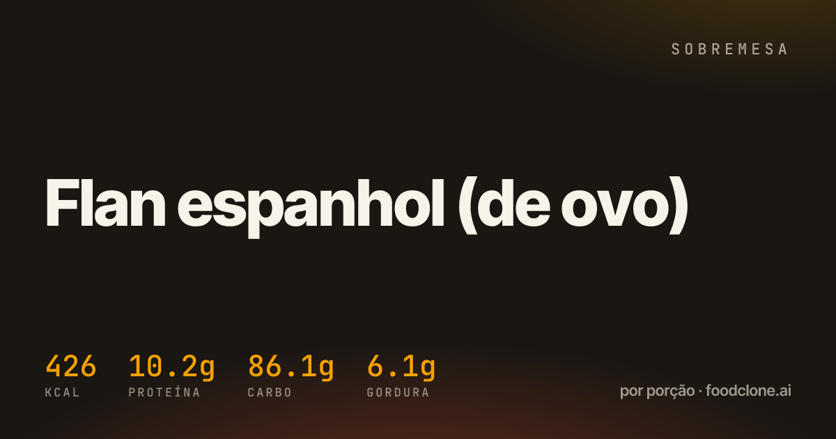 Flan espanhol (de ovo)