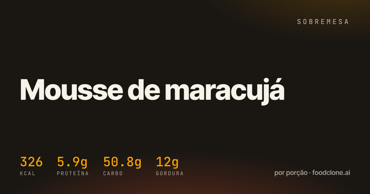 Mousse de maracujá