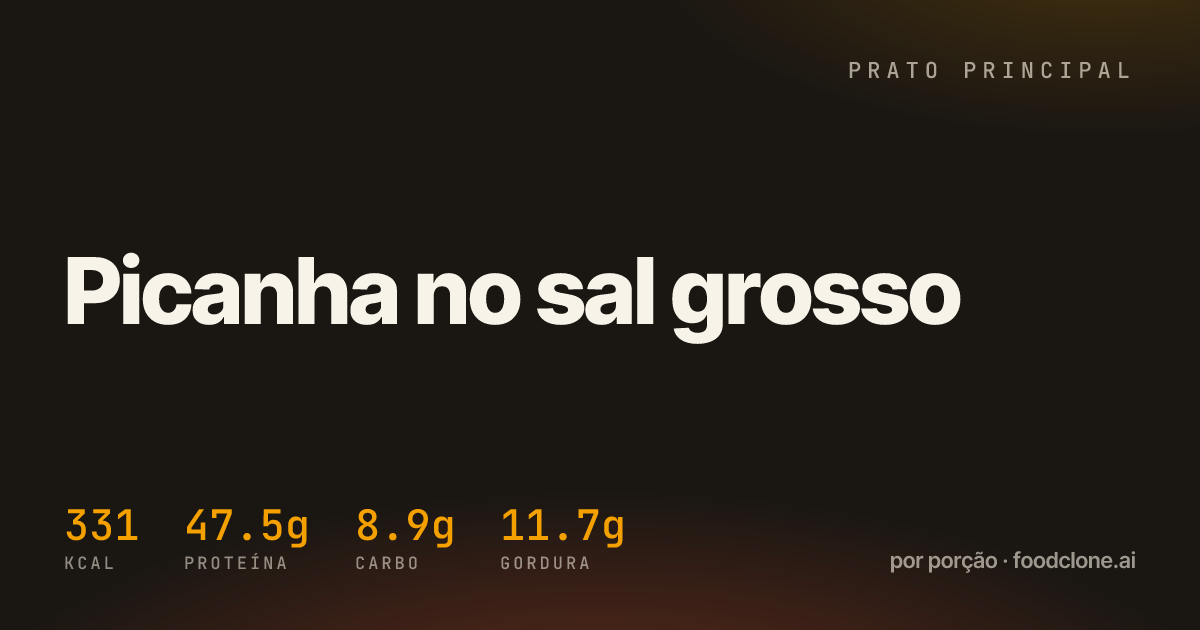 Picanha no sal grosso