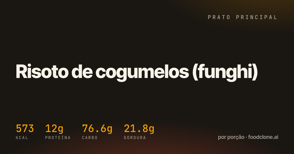 Risoto de cogumelos (funghi)