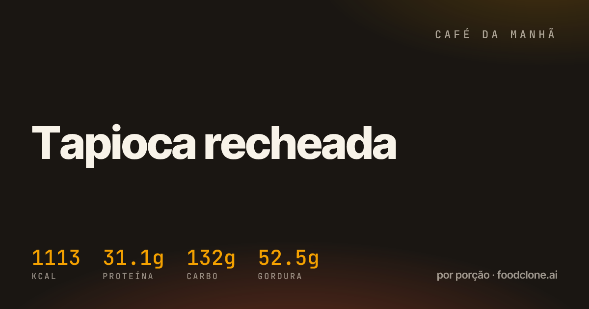 Tapioca recheada